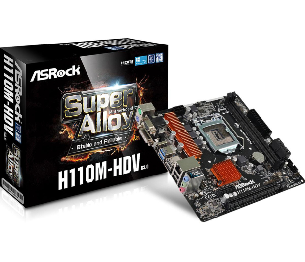 ASRock H110M-HDV R3.0 (PCI-E DDR4 USB3.0) - 354553 - zdjęcie